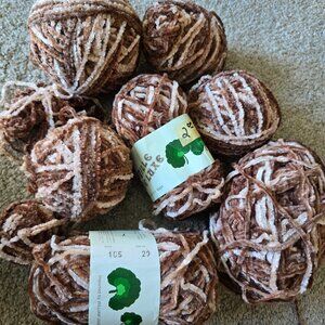 NOS Lot of 7 Vintage William Unger 'Cherille De Lux' Yarn Color 105, 12 oz total